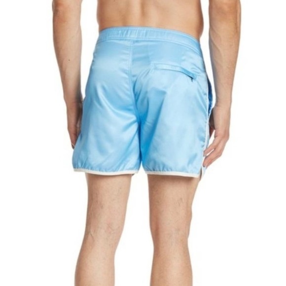 Onia NWT Men's 5" Swim Trunks Board Shorts Zip Fly Kayden Blue Size 36 - Picture 2 of 10